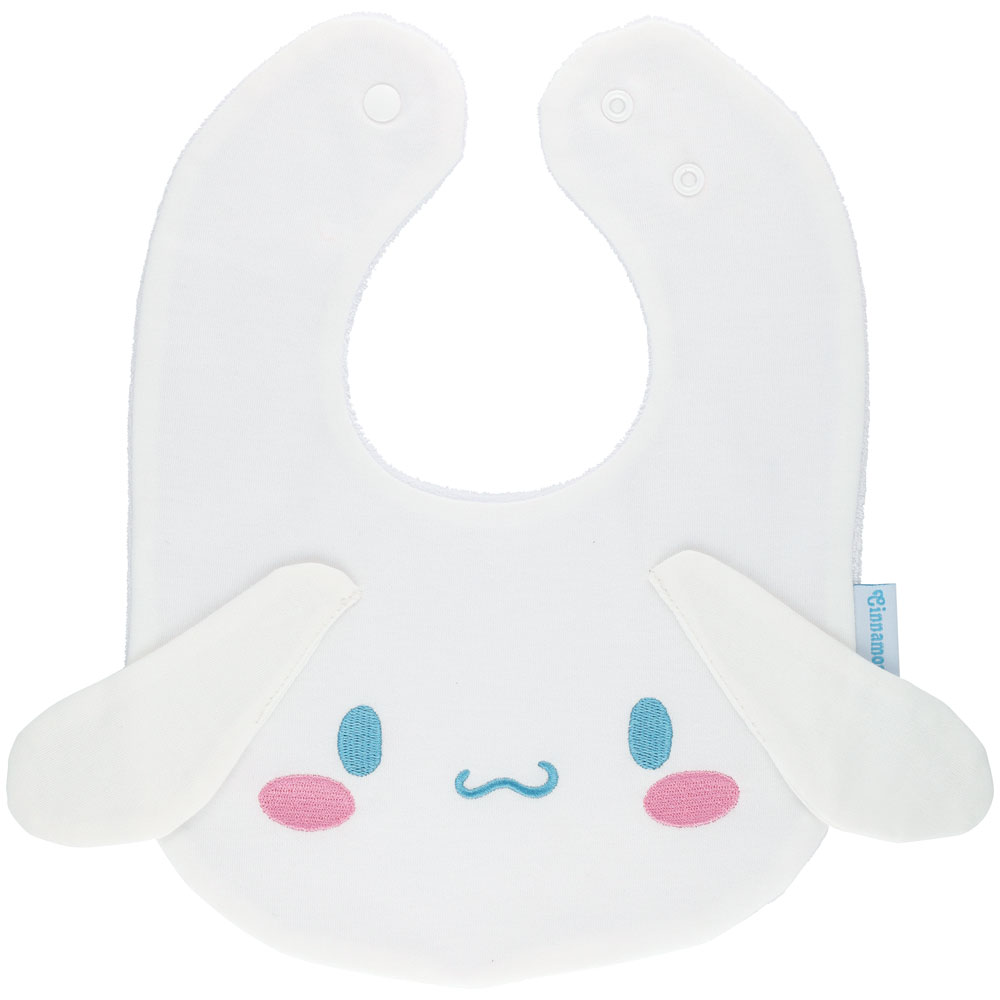 [13日〜1日15倍]# ダイカット ベビー ビブ よだれかけ スタイ 綿100％ かわいい キャラクター スケーター skater CBBB1 シナモロール シナモン サンリオ 女の子 女子【子供 キッズ こども 子ども 食べこぼし 防止】
