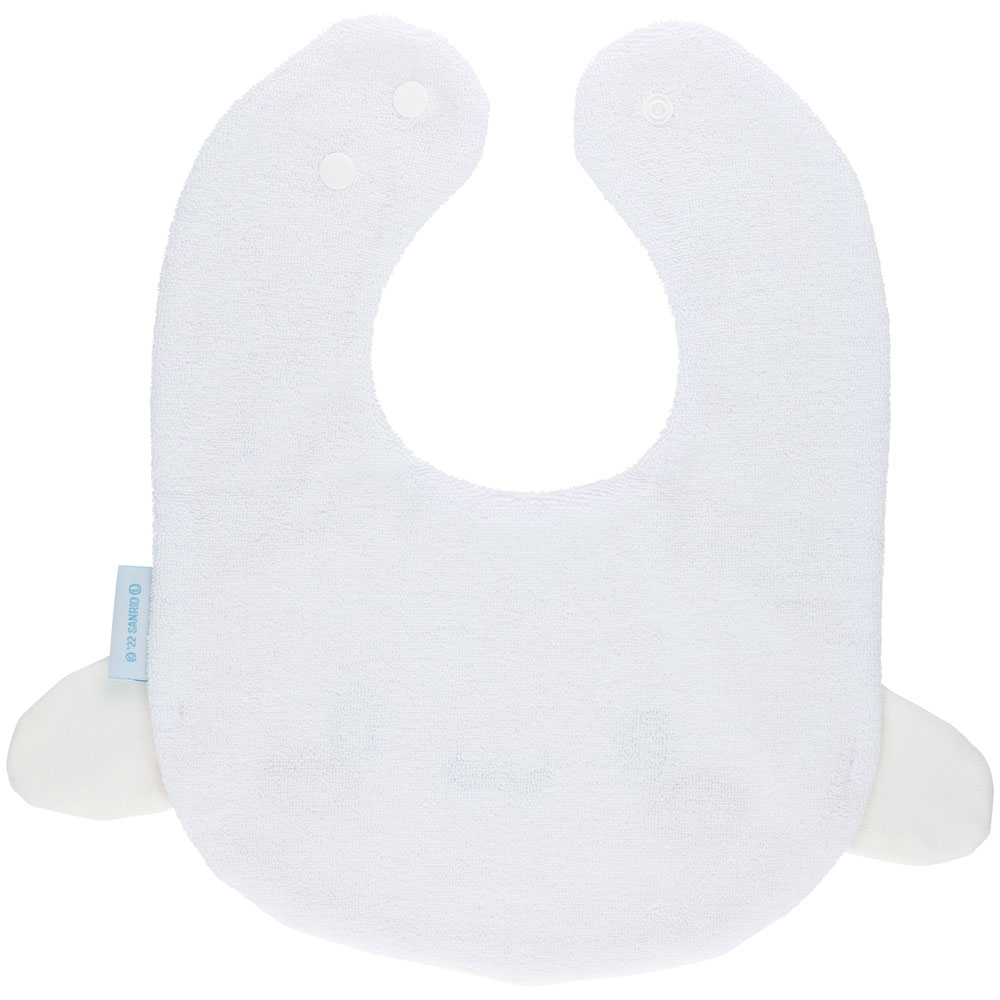 [1月16日〜2月20日 P15倍]# ダイカット ベビー ビブ よだれかけ スタイ 綿100％ かわいい キャラクター スケーター skater CBBB1 シナモロール シナモン サンリオ 女の子 女子【子供 キッズ こども 子ども 食べこぼし 防止】 2