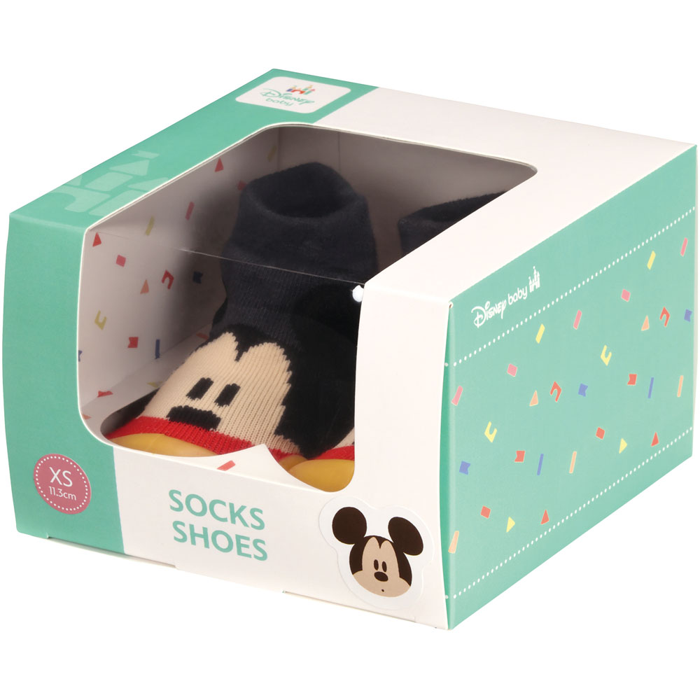 [13〜24日まで P20倍]ソックス シューズ ギフトボックス XS 11.3cm ベビー 靴 赤ちゃん BSSHL1G スケーター skater ミッキーマウス ミッキー Mickey 男の子 女の子【キャラクター 靴下 くつ クツ ファーストシューズ】