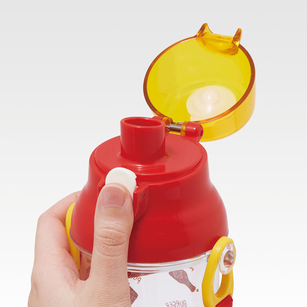 スケーター 水筒 キッズ ワンタッチ プラスチック 直飲み クリア ボトル 480ml ska...