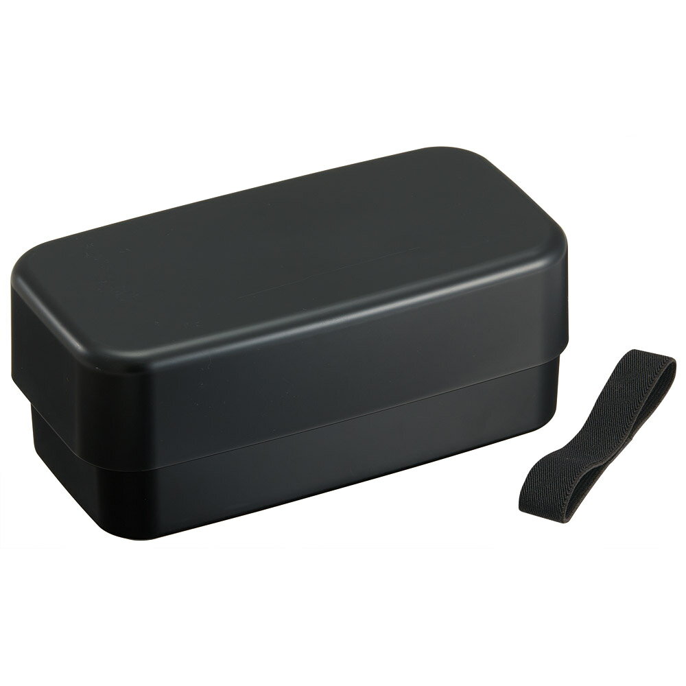 乐天商城 - カトラリー付き 弁当箱 1000ml 2段 ランチボックス お弁当 スプーン フォーク スケーター skater PLB10WSB アッシュカラー アッシュブラック【食洗機可 電子レンジ可 お弁当箱 二段 仕切付】