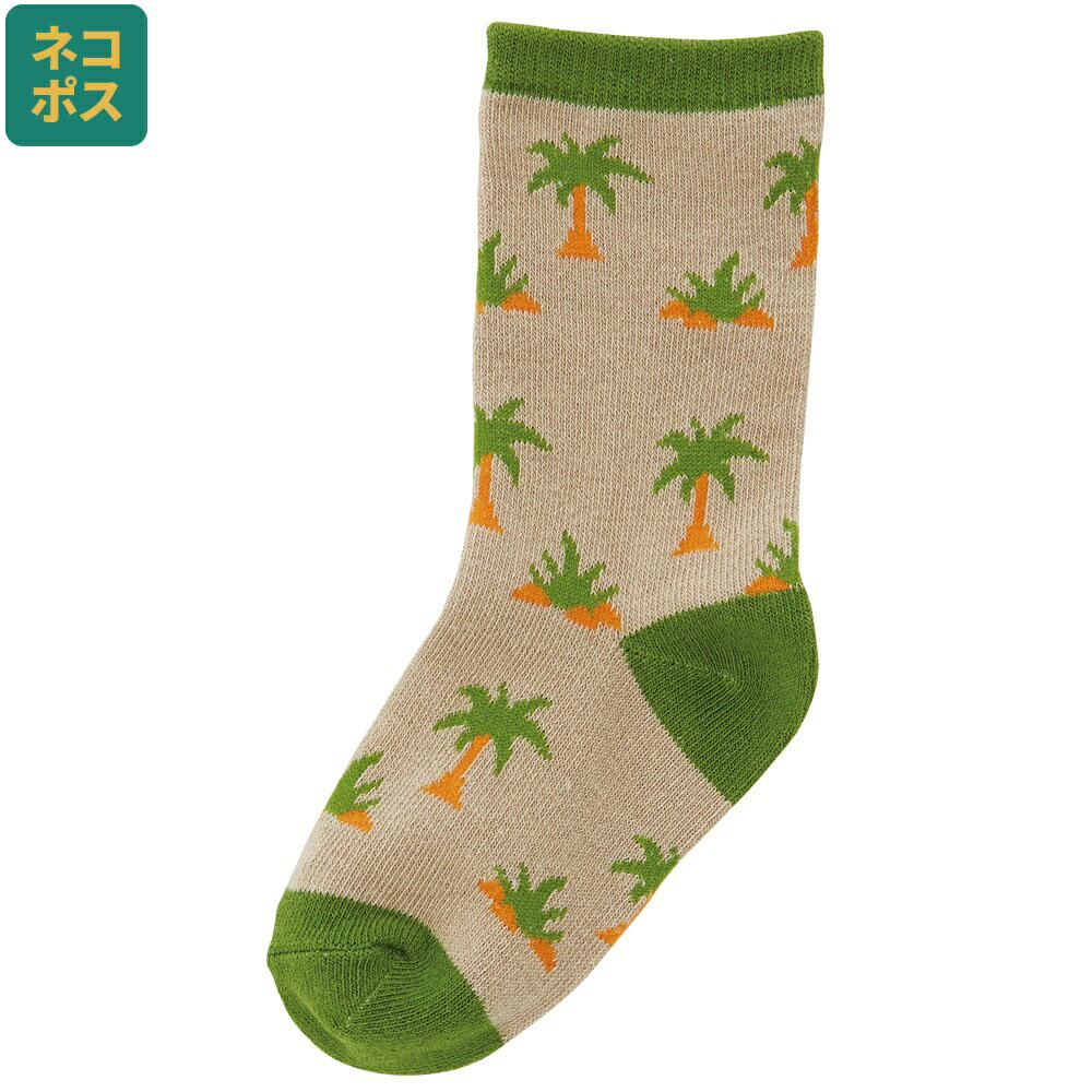 [12月3日〜11日 P20倍]# 靴下 キッズ 子供用靴下 ソックス 14〜16cm くつ下 こども 1足 スケーター skater SOX2 ヤシの木 男の子 男子【子ども プレゼント 子供用 かわいい くつした】