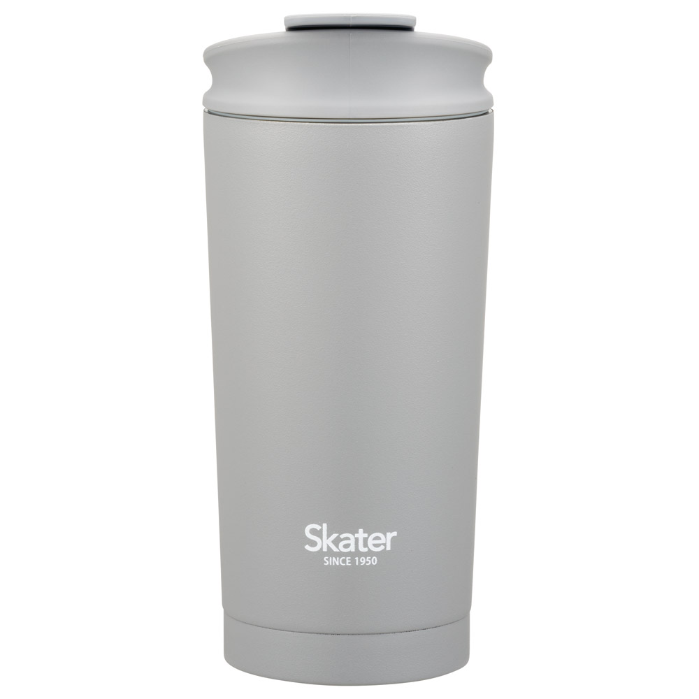スケーター サーモ タンブラー 水筒 450ml 持ち運び 保温 保冷 ステンレス 蓋付き おしゃれ skater STBF5 グレー 男の子 女の子 男子 女子 メンズ レディース【軽量 真空断熱 マグ オフィス かわいい ふた付き 蓋】