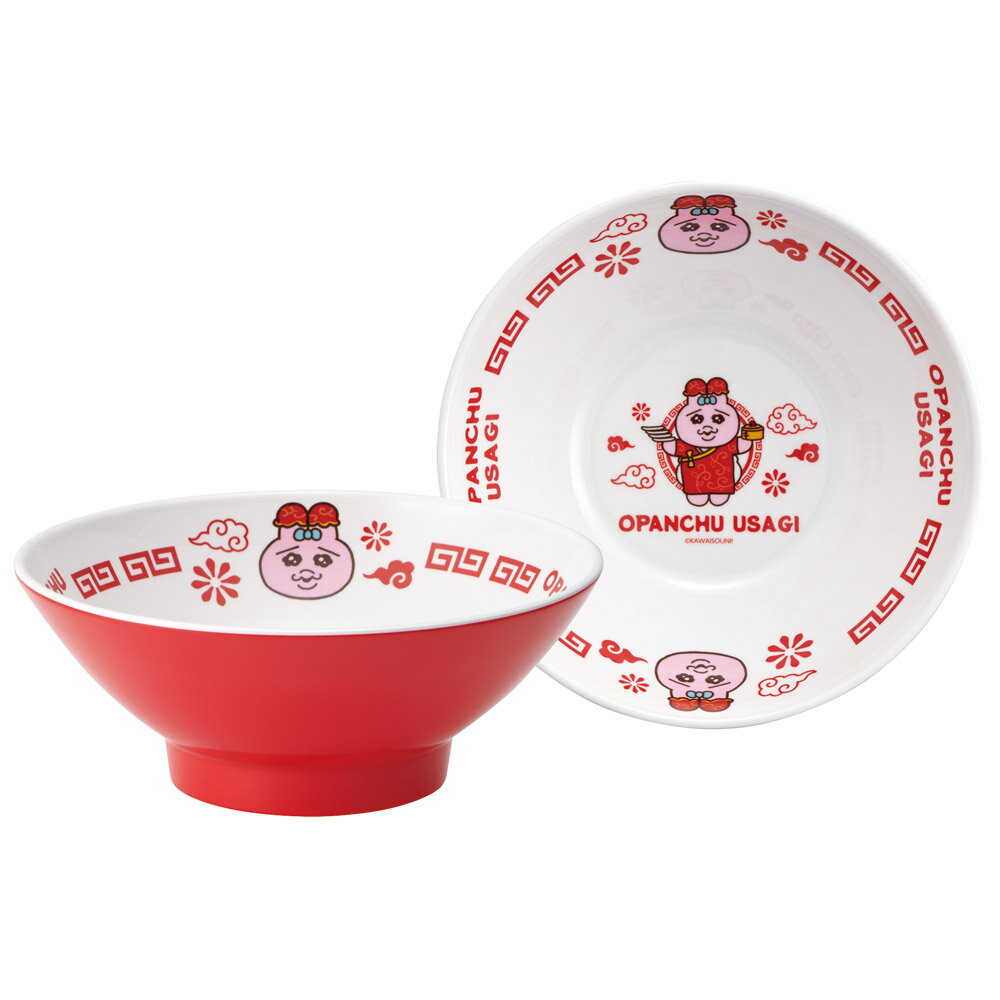 スケーター メラミン製 ラーメン 鉢 らーめん 丼 中華 お家 おうち ご飯 食器 かわいい skater MCH8 おぱんちゅうさぎ おパンチュウサギ 女子 女の子【チャイナ グッズ メラミン 食洗機可】