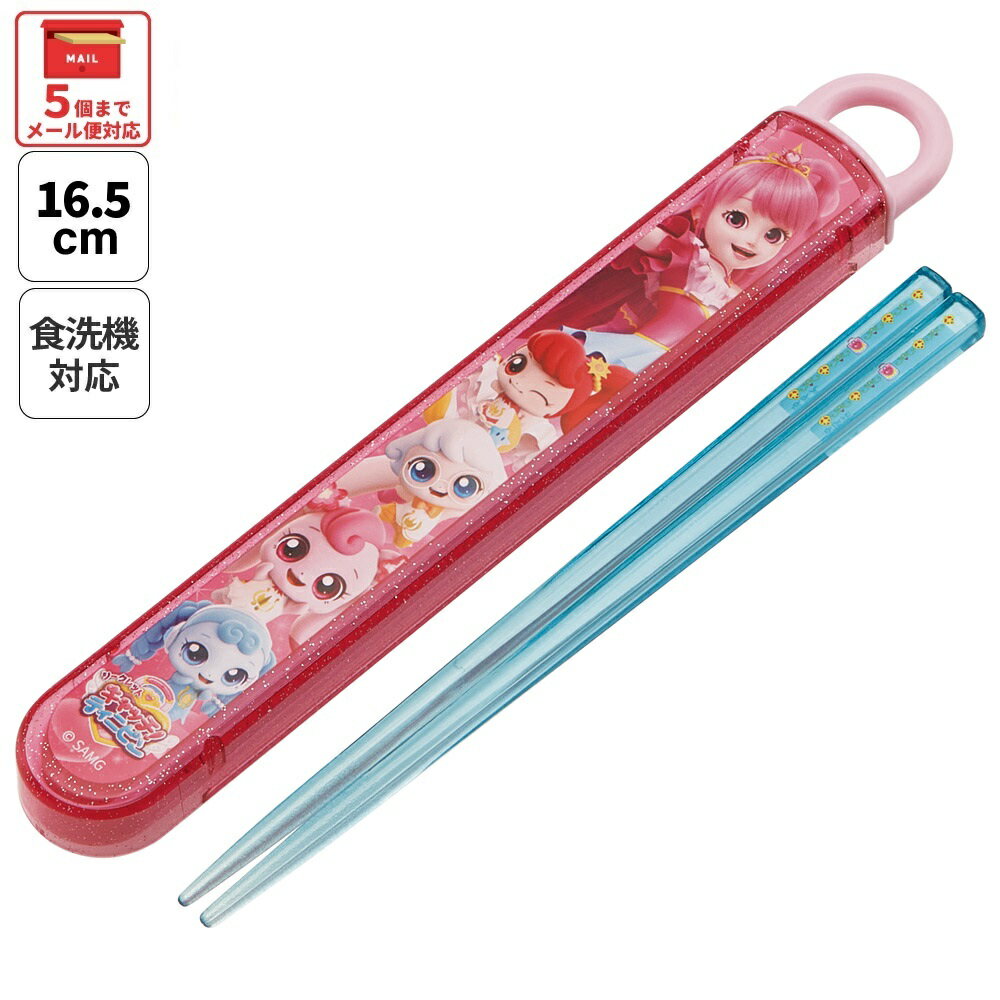 [5月26日〜6月4日 P20倍]スケーター お箸セット 食洗機対応 箸入れ お弁当 箸 skater 子供 箸ケース ABS2AM ティニピン シークレット キャッチ！ティニピン グッズ【カトラリーセット カトラリーケース 蓋付き おはしセット】