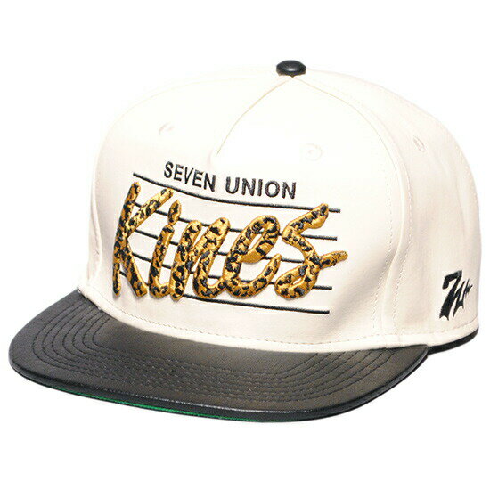 【 7UNION / セブンユニオン 】 LA Kines Snapback Cap スナップバック キャップ / ホワイト×ブラック ( セブンユニオン キャップ ) ( 7UNION キャップ )