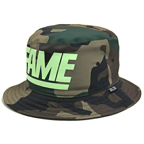 HALL OF FAME ホールオブフェイム FAME Block Gitd Bucket Hat バケットハット 帽子 ウッドランドカモ