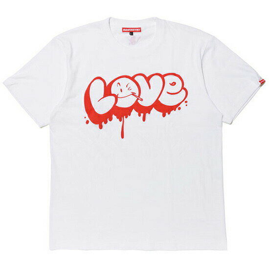 正規取扱店 サンタスティック Tシャツ メンズ レディース SANTASTIC LOVE T-Shirt 半袖 ロゴ マンガ 漫画 TOKYO TRIBE 井上三太 コットン プレゼント ホワイト S-XXL E520014