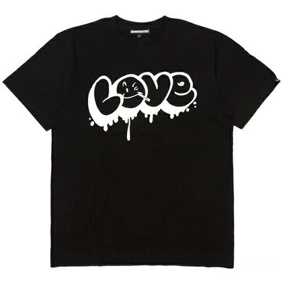 楽天CASSETTE　PUNCH正規取扱店 サンタスティック Tシャツ メンズ レディース SANTASTIC LOVE T-Shirt 半袖 ロゴ マンガ 漫画 TOKYO TRIBE 井上三太 コットン プレゼント ブラック S-XXL E520014