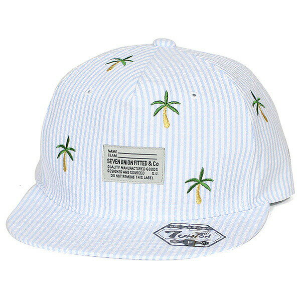 7UNION 7ユニオン Palm Sucker Snapback Cap ストラップバックキャップ IAVW-157 ブルーストライプ