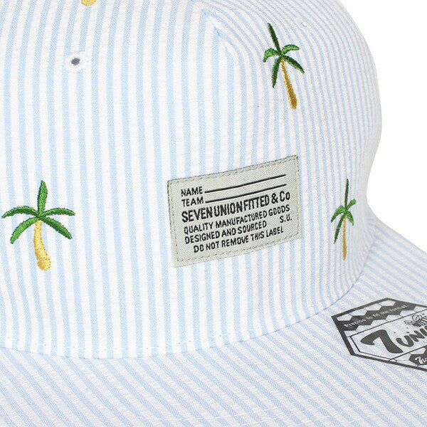 7UNION 7ユニオン Palm Sucker Snapback Cap ストラップバックキャップ IAVW-157 ブルーストライプ