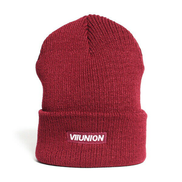 ポイント10倍 正規取扱店 7UNION 7ユニオン 7union Box Logo Beanie ニットキャップ ビーニー 帽子 ユニセックス IAVW-136 ワイン