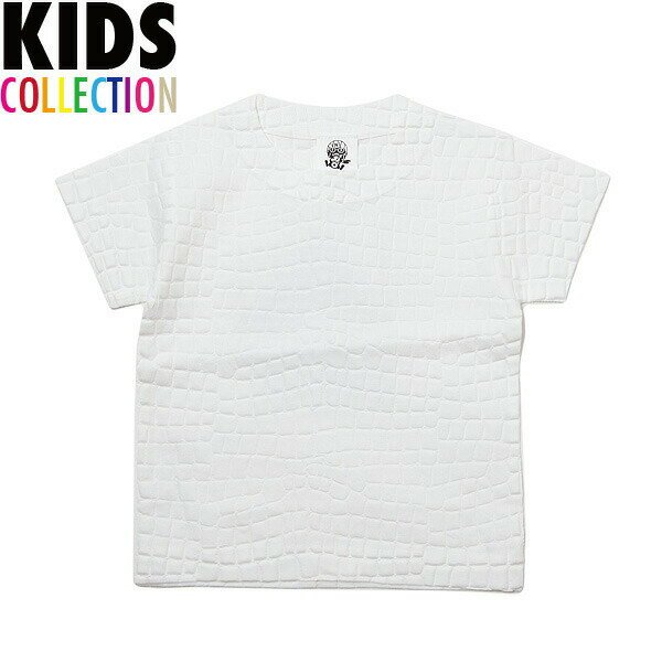 ポイント10倍 NINE RULAZ LINE ナインルーラーズ キッズ Kid's Crocodile Emboss Tee 半袖 Tシャツ 子供服 NRKSS17-004 ホワイト