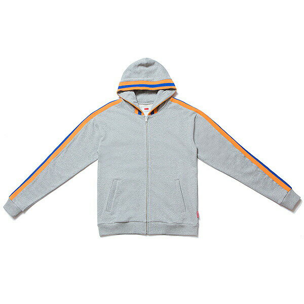 送料無料 NINE RULAZ LINE ナインルーラーズ Sports Rib Zip Up Hoodie ジップアップ パーカー メンズ スウェット NRAW17-037 グレー