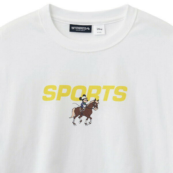 INTERBREED インターブリード ACTIVE SERVICE Disney × Interbreed Minnie Sports LS Tee 長袖 ロンT TEIJIN ホワイト