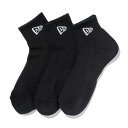 ニューエラ ソックス アンクル 靴下 3ペア NEW ERA Socks 11531695 ブラック