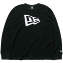 ニューエラ 長袖 コットン Tシャツ フラッグロゴ NEW ERA ロンT メンズ レディース ブラック/ホワイト 11783083