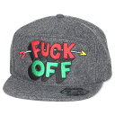 7UNION 7ユニオン Fuck Off Snapback Cap ストラップバックキャップ ユニセックス 帽子 IAXY-124 ダークヘザーグレー