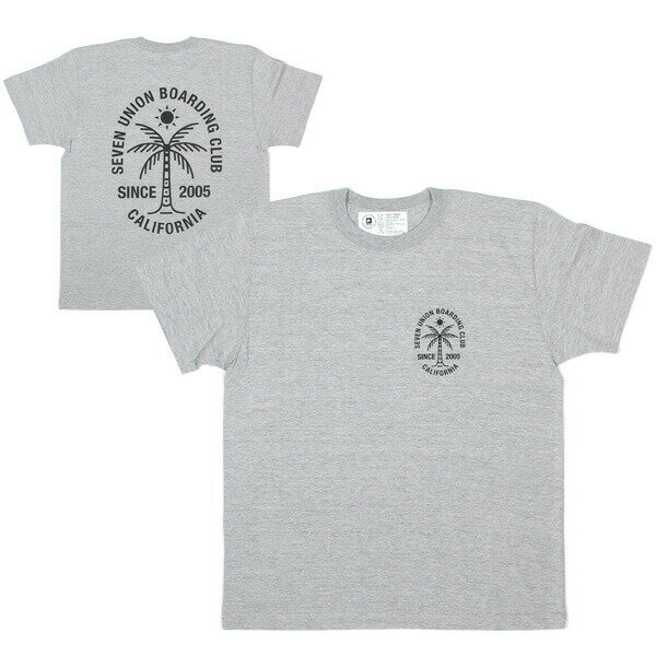 正規取扱店 7ユニオン Tシャツ 半袖 7UNION Seven Union Boarding Club Tee IPVW-005C ヘザーグレー