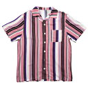 iC[[Y Vc Y fB[X  J݃Vc I[vJ[  NINE RULAZ LINE Open Collar Striped Shirt XgCv M-XXL NRSS19-016