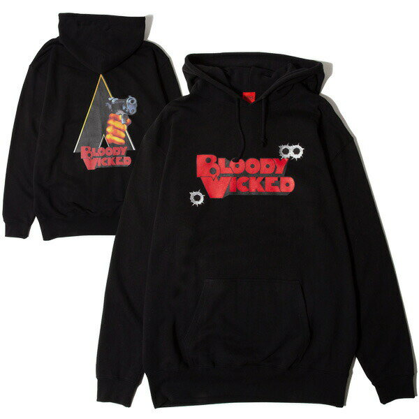 ナインルーラーズ パーカー メンズ NINE RULAZ LINE Bloody Wicked Hoodie プルオーバー ブラック M-XXL NRSS19-003