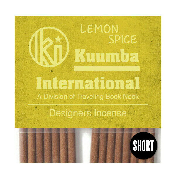 クンバ お香 レモンより強く鮮やかでさっぱりした柑橘系の香り 28本入り ミニサイズ Lemon Spice インセンス KUUMBA