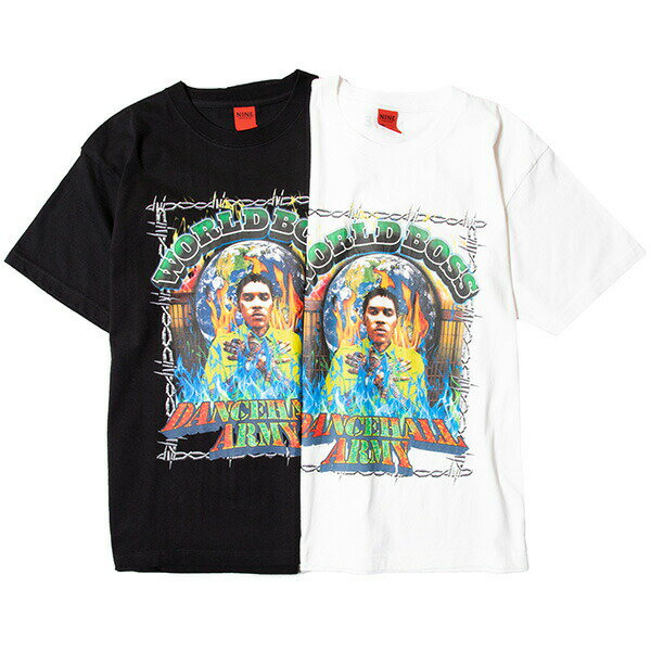 正規取扱店 ナインルーラーズ tシャツ 送料無料 NINE RULAZ LINE WORLD BOSS TEE ユニセックス Tシャツ ninerulaz REGGAE VYBZ KARTEL レゲエ ヴァイブズカーテル NRL M-XXL 全2色 NRSS20-020