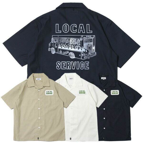 【正規取扱店】 HAIGHT ヘイト シャツ LOCAL SERVICE OPEN COLLAR SHIRT haight 送料無料 半袖 ワークシャツ オープンカラーシャツ プレゼント 全3色 M-XXL HT-TW214001のサムネイル