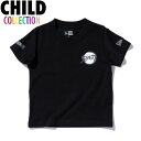 NEW ERA ニューエラ 鬼滅の刃 Tシャツ チャイルド 送料無料 Child 半袖 コットン Tシャツ 鬼滅の刃 タイトルロゴ コラボレーション ニューエラTシャツ ブラック 目安:2～6歳 身長90-120サイズ 12864387 正規取扱店