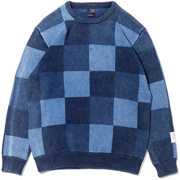 【正規取扱店】 APPLEBUM アップルバム セーター applebum BLEACH INDIGO MIX CREW SWEATER 送料無料 コットン ニット おしゃれ プレゼント ブリーチインディゴ M-XL 2020503のサムネイル