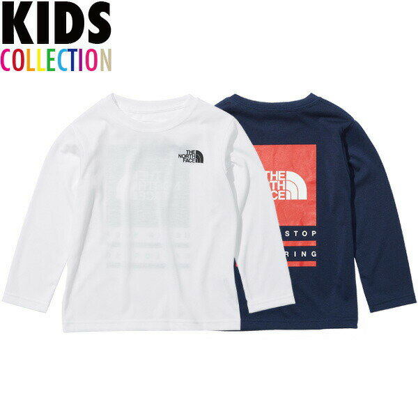 ノースフェイス キッズ tシャツ ロングスリーブTNFバグフリーロゴティー THE NORTH FACE Kids L/S TNF Bug Free Logo Tee 送料無料 長袖 Tシャツ 虫よけ加工 吸汗速乾性 アウトドア キャンプ 男の子 女の子 誕生日 プレゼント ギフト 全2色 100-150サイズ NTJ12134