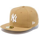 正規取扱店 ニューエラ キャップ NEWERA 59FIFTY ニューヨークヤンキース キャップ / ウィート×ホワイト NEW ERA ニューエラキャップ 13562232