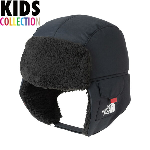 ポイント10倍 ノースフェイス 帽子 キッズ フロンティアキャップ 送料無料 THE NORTH FACE Kids Frontier Cap ザ・ノース・フェイス 正規品 ユニセックス パイロットキャップ ボア フリース 防水透湿性 ブラック M-L NNJ42313