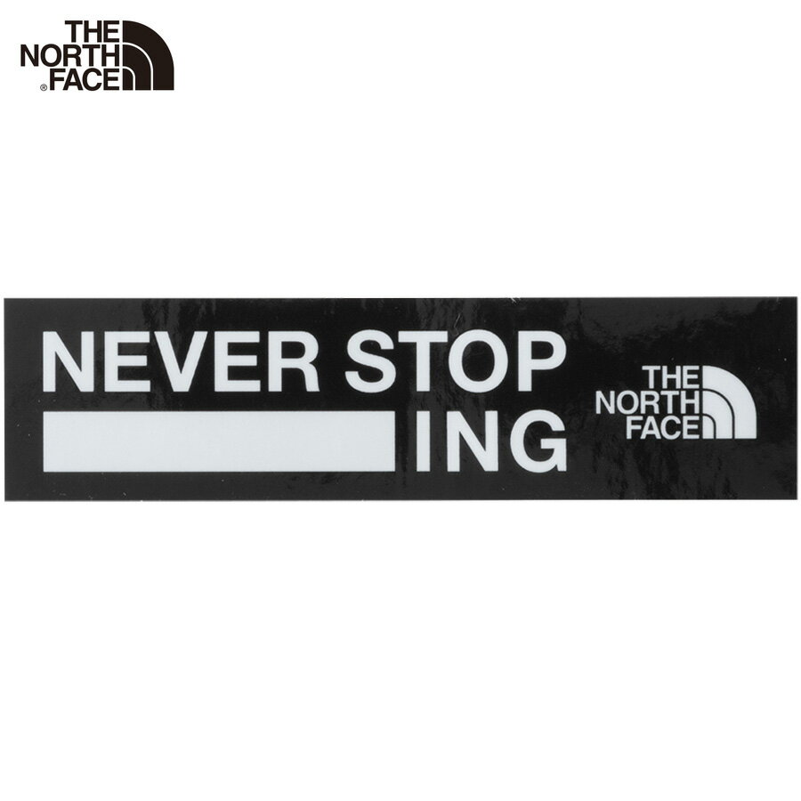 楽天CASSETTE　PUNCHノースフェイス ステッカー THE NORTH FACE TNF プリントステッカー ネバーストップ ノースフェイスステッカー 正規品 ブランド 人気 おしゃれ かっこいい ロゴステッカー 耐候性 素材 種類 サイズ 横10cm 縦2.5cm ブラック NN32348