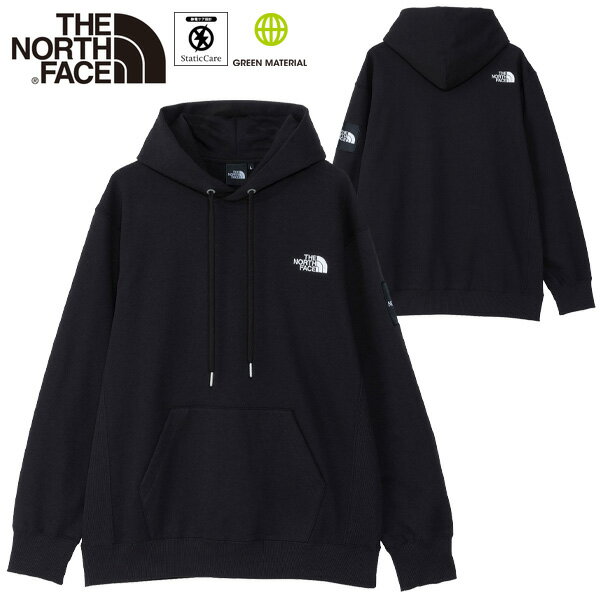 楽天CASSETTE　PUNCHノースフェイス パーカー THE NORTH FACE スクエアロゴフーディ メンズ レディース ザノースフェイス スウェット パーカー プルオーバー おしゃれ かっこいい 人気 ブランド ストレッチ 速乾 大きい サイズ 正規品 ユニセックス ブラック 黒 NT12333