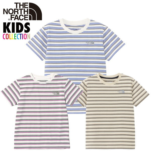 ノースフェイス キッズ Tシャツ THE NORTH FACE KIDS ショートスリーブボーダーティー ボーダーtシャツ 半袖 キッズ ノースフェイスtシャツ 男の子 女の子 おしゃれ かっこいい かわいい 人気 ブランド 正規品 吸汗速乾 UVケア プレゼント NTJ32317