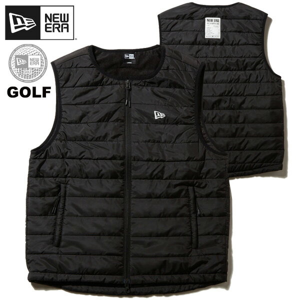ニューエラ ゴルフ ウェア NEW ERA GOLF ライト インサレーティッド ベスト SOLAR SENSOR L ニューエラゴルフ ゴルフウェア メンズ ブランド 正規品 NEWERA おしゃれ かっこいい 人気 大きい サイズ 中綿 軽量 ユニセックス 秋 冬 ブラック 14326428 その1