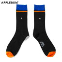 アップルバム 靴下 ソックス APPLEBUM NEW YORK SOCKS ロスターソックス ROSTER SOX クルーソックス メンズ レディース プレゼント ギフト ブラック 2511004