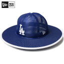 ニューエラ キャップ NEW ERA フィッテド ロングブリム ハット メッシュ ロサンゼルス ドジャース ダークロイヤル メンズ レディース 帽子 バケハ 麦...