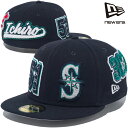 ニューエラ キャップ NEW ERA 59FIFTY イチロー 2025 Hall of Fame サイドパッチ キャップ シアトル マリナーズ パッチ ネイビ...