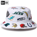 ニューエラ キャップ ハット NEW ERA バケットハット バケハ メンズ レディース 帽子 バケット01 Team Logo Allover NFL 総柄 ...