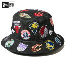 ニューエラ キャップ ハット NEW ERA バケットハット バケハ メンズ レディース 帽子 バケット01 Team Logo Allover NBA 総柄 ...