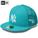 ニューエラ 59FIFTY トラッカー ヤンキース メッシュ キャップ NEW ERA ベースボールキャップ フラットバイザー おしゃれ ストリート ファッション ニューエラー お得なクーポン配布中