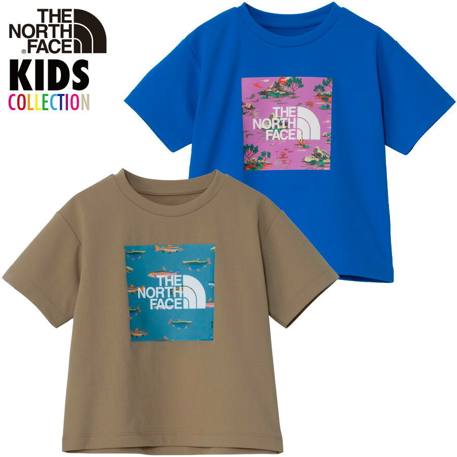 楽天CASSETTE　PUNCHノースフェイス キッズ Tシャツ THE NORTH FACE トドラー ショートスリーブ サンシェード グラフィック ティー NTT32575 半袖Tシャツ UVカット 吸汗速乾 ラッシュガード 子供服 ストレッチ 耐塩素仕様 水陸両用 アウトドア キャンプ 川遊び プール 海 プレゼント ギフト