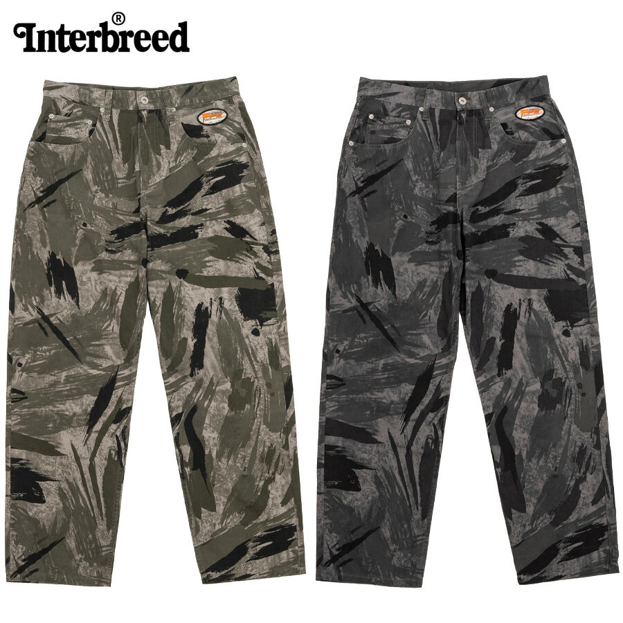 楽天CASSETTE　PUNCHINTERBREED インターブリード カモフラ パンツ Brushed Camo Trouser 5ポケット コットンツイル メンズ ストリート ワーク カーゴ風 通年対応 迷彩 ボトムス ストレート シルエット ファッション プレゼント ギフト IB25AW17