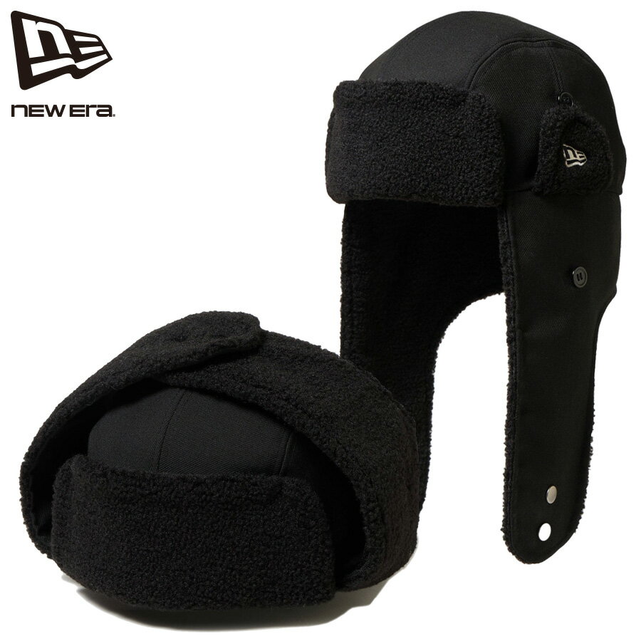 ニューエラ トラッパー キャップ 無地 NEW ERA パイロットキャップ 防寒 ボア フリース 冬用 ストリート ファッション ブランド帽子 ユニセックス お得なクーポン配布中