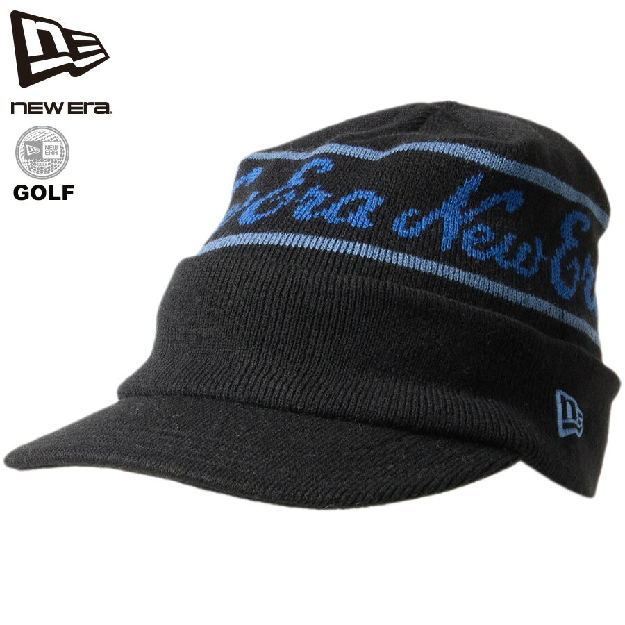 ニューエラ ゴルフ バイザーニットキャップ NEW ERA GOLF Visor Knit ニット帽 ニットキャップ ブラッ..