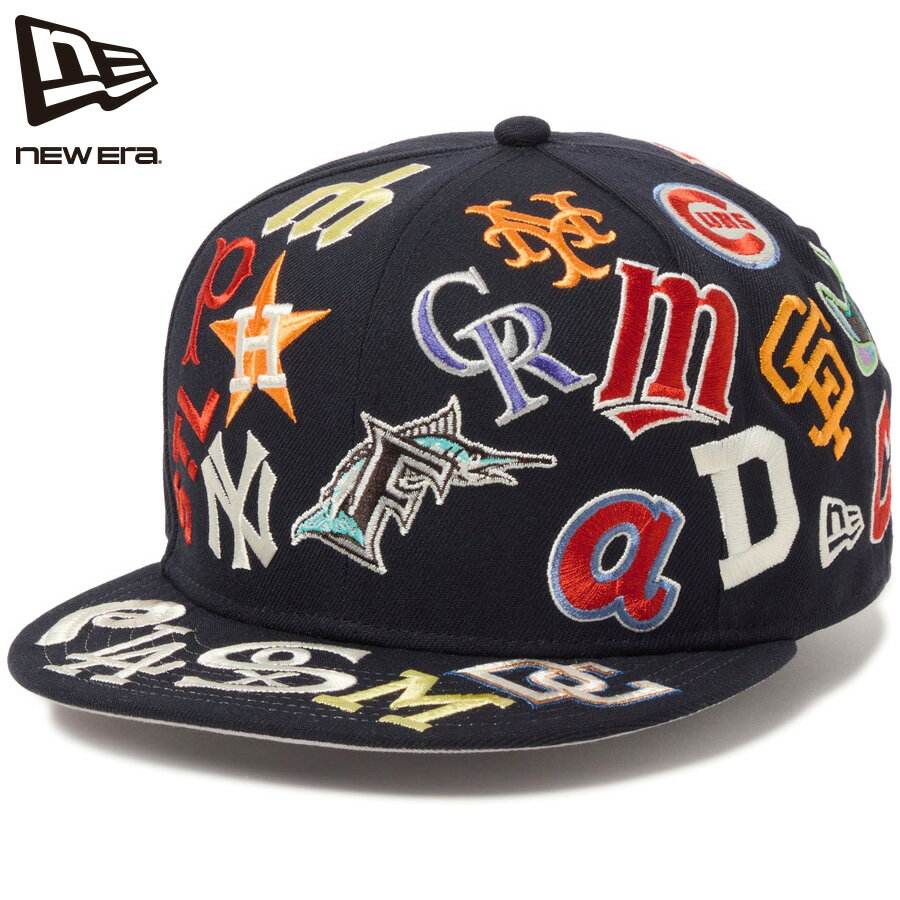 ニューエラ キャップ メジャーリーグ チームロゴ 総柄 9FIFTY NEW ERA スナップバックキャップ ベースボールキャップ ブランド帽子 オールシーズン お得なクーポン配布中