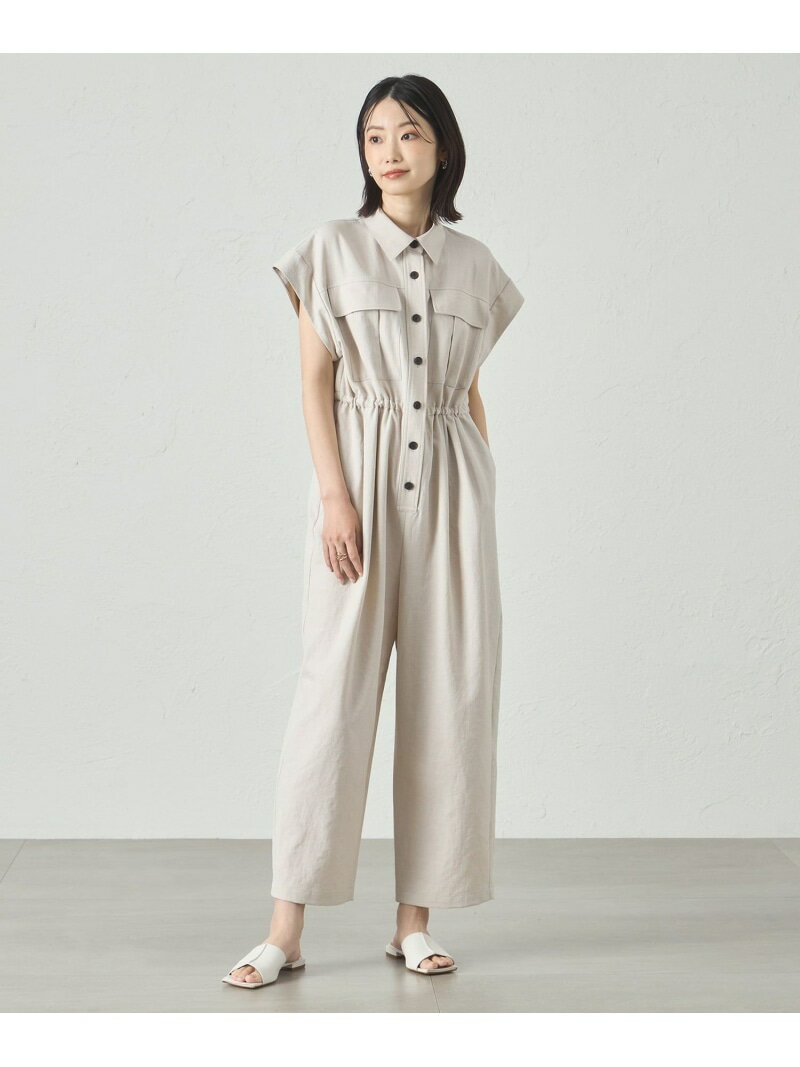 【接触冷感・UV対策】ジャンプスーツ CAST: キャスト コロン ワンピース・ドレス その他のワンピース・ドレス ネイビー ベージュ ブラック【送料無料】[Rakuten Fashion]のサムネイル