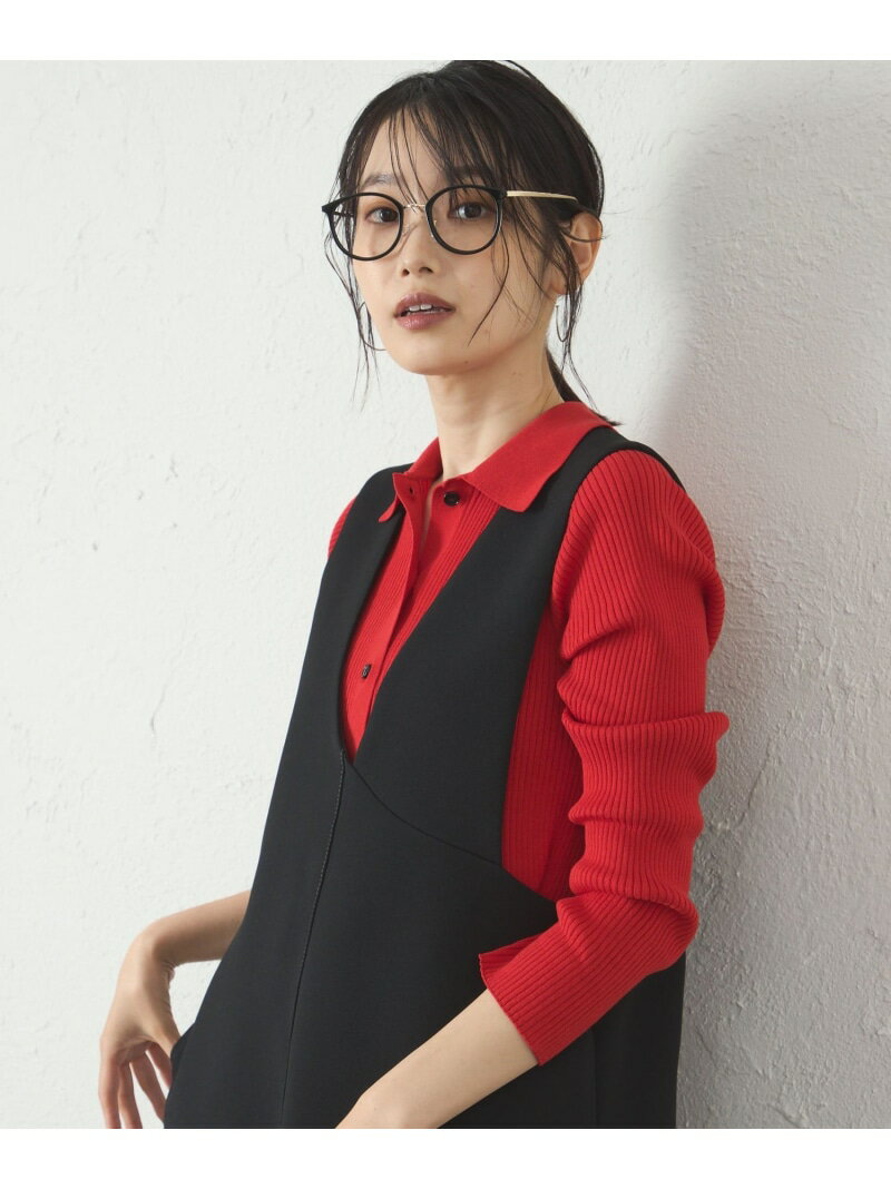 【イージーケア】ペプラムニット CAST: キャスト コロン トップス ニット ホワイト ブラック レッド【送料無料】[Rakuten Fashion]のサムネイル